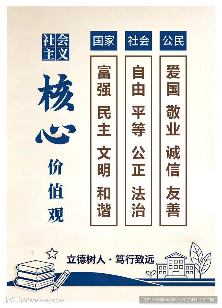 企业核心价值观宣传海报