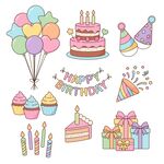 生日派对插画