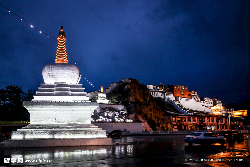夜晚白塔夜景风光