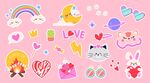 粉色可爱贴纸