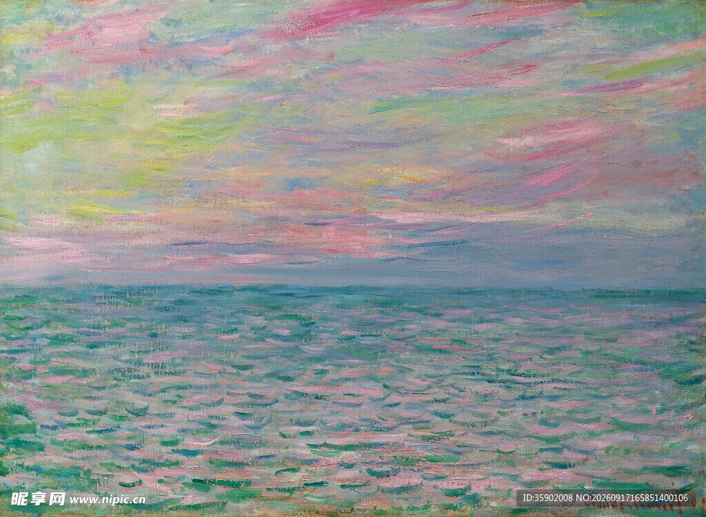 梦幻海景油画