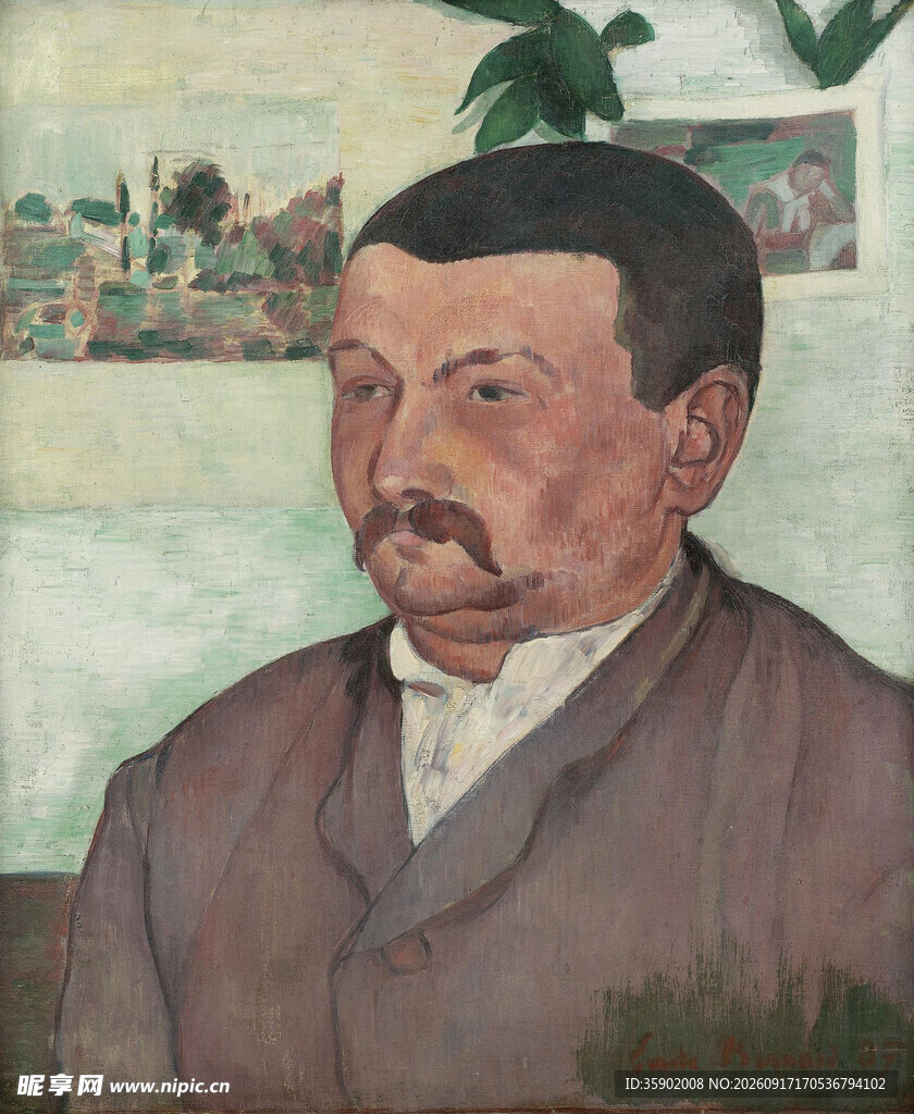 男子肖像油画