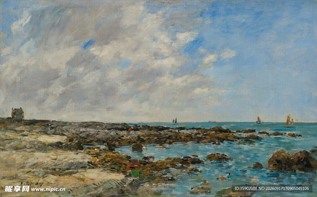 海边风景油画