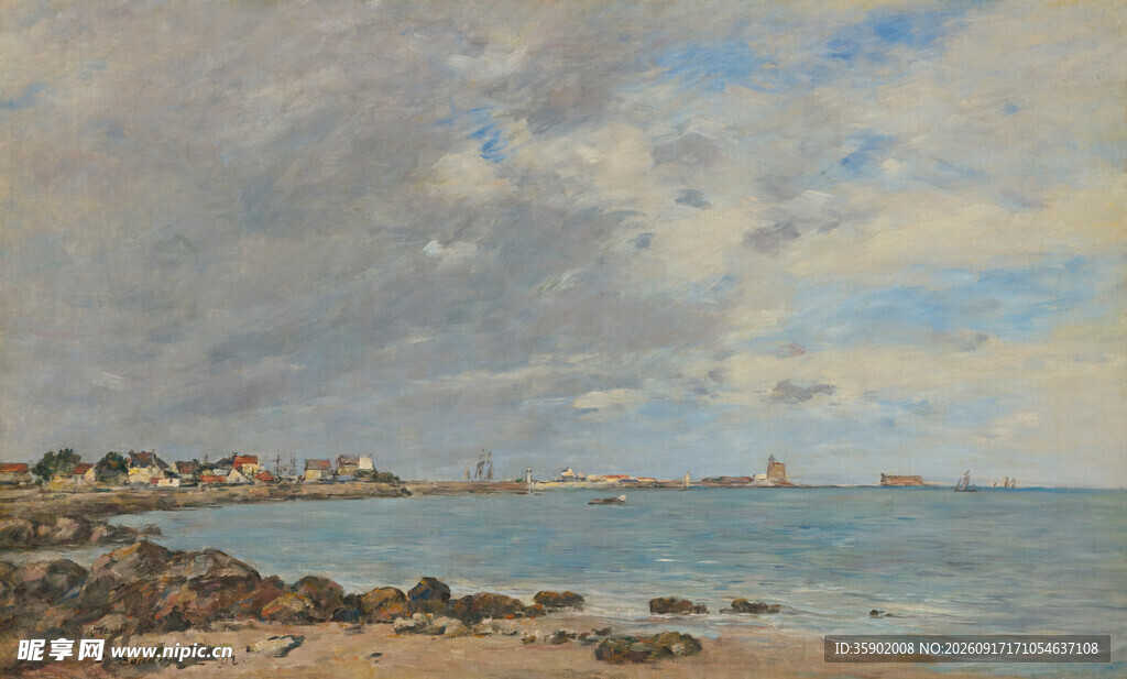 海边风景油画
