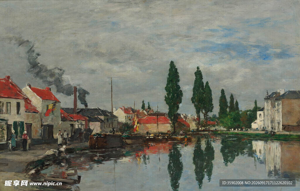 河畔小镇风景