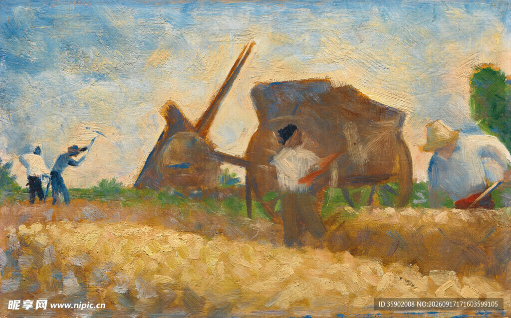 乡村田园风景油画