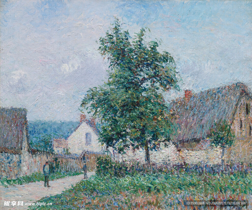乡村田园风景油画