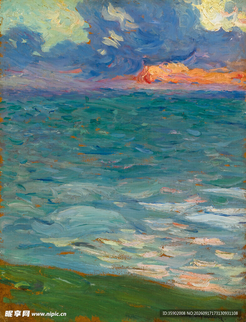 海边风景油画