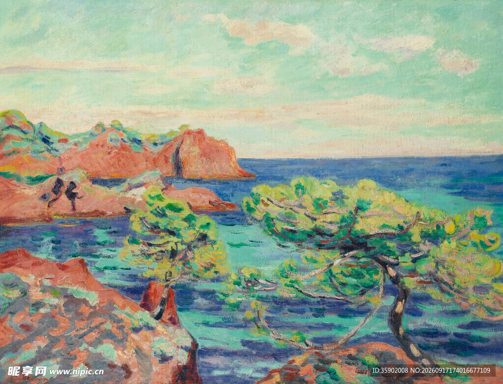 海边风景油画