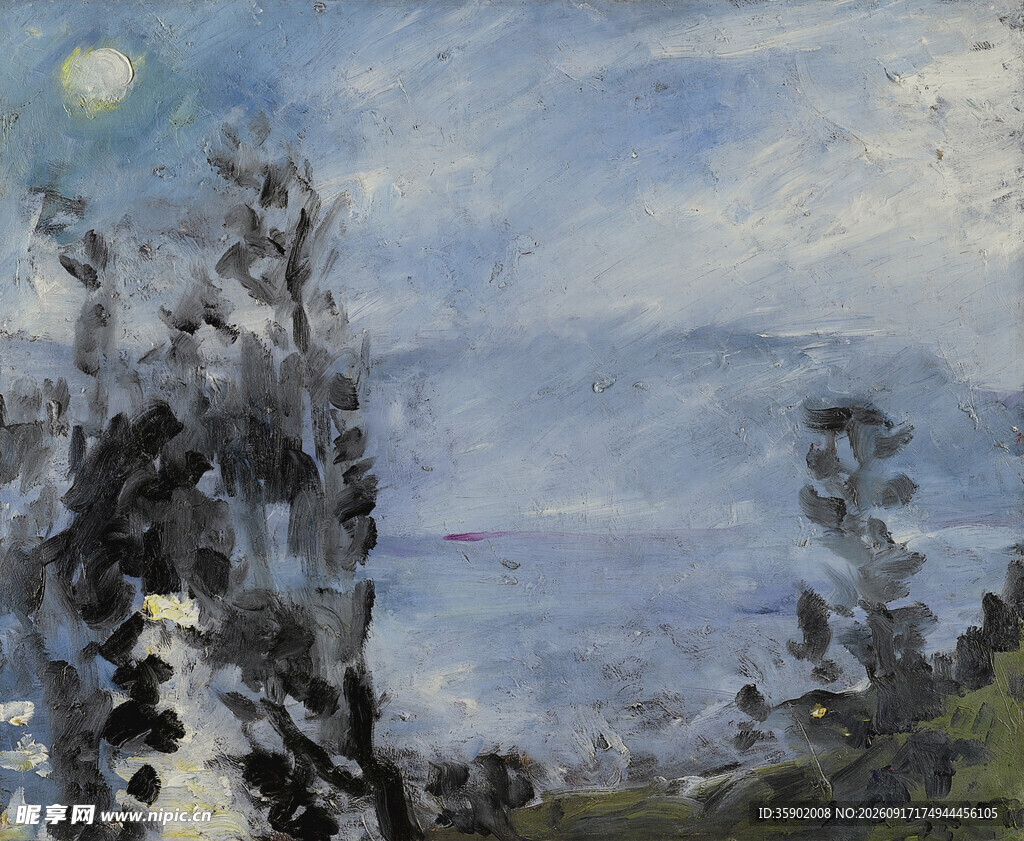山间风景油画