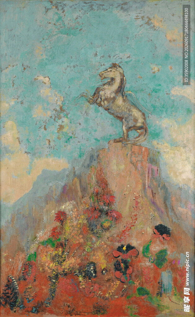 梦幻山峰上的神秘独角兽