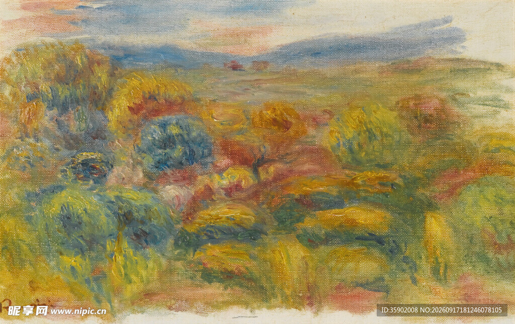 田园风光水彩画