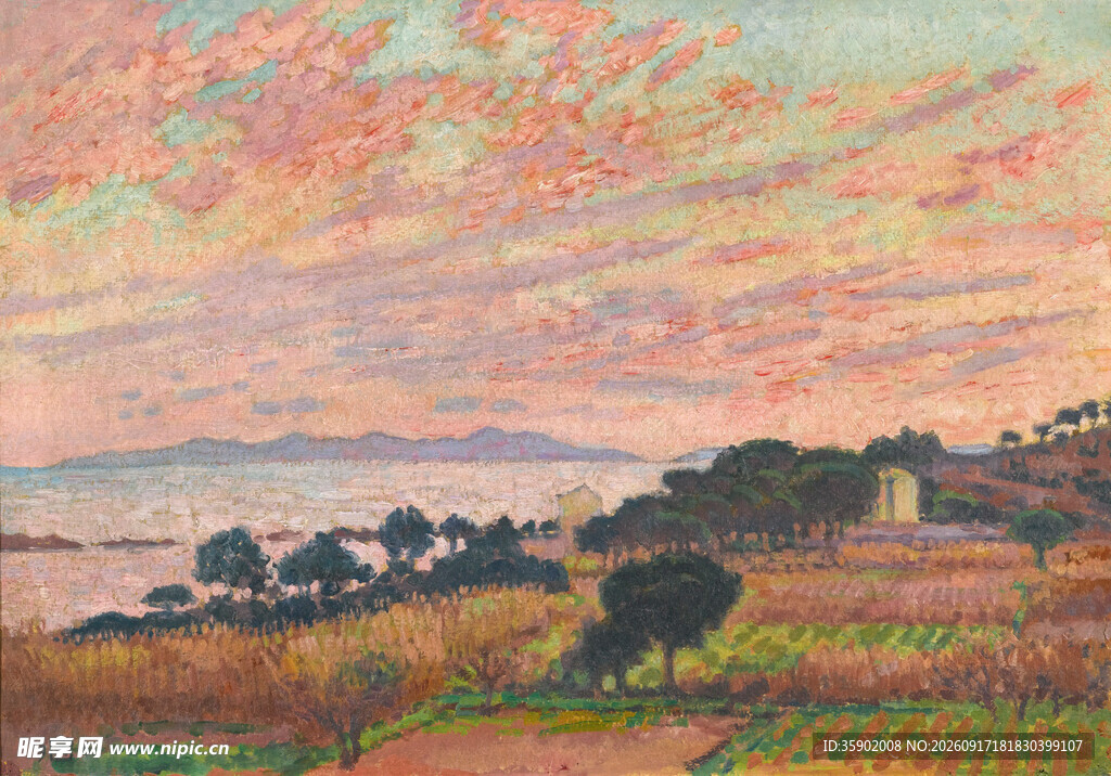 田园风光油画美景