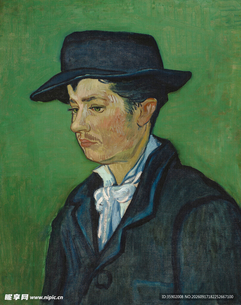戴帽男子肖像画