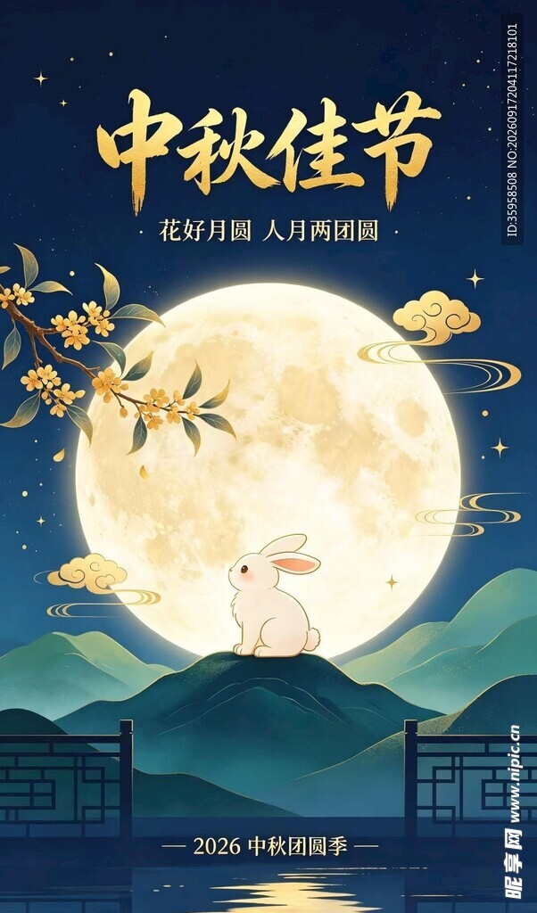 中秋佳节月夜美景
