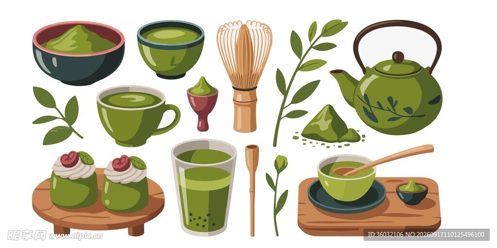 抹茶主题素材