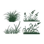 野草剪影素材
