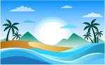 海滨度假背景