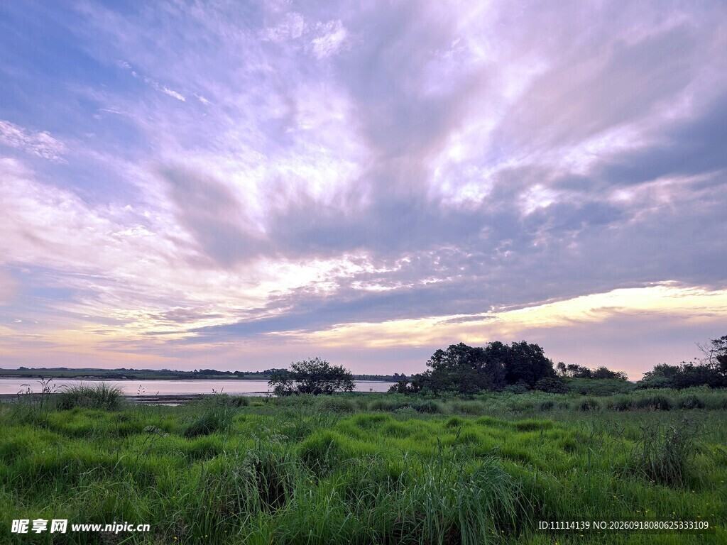 海滨暮色美景