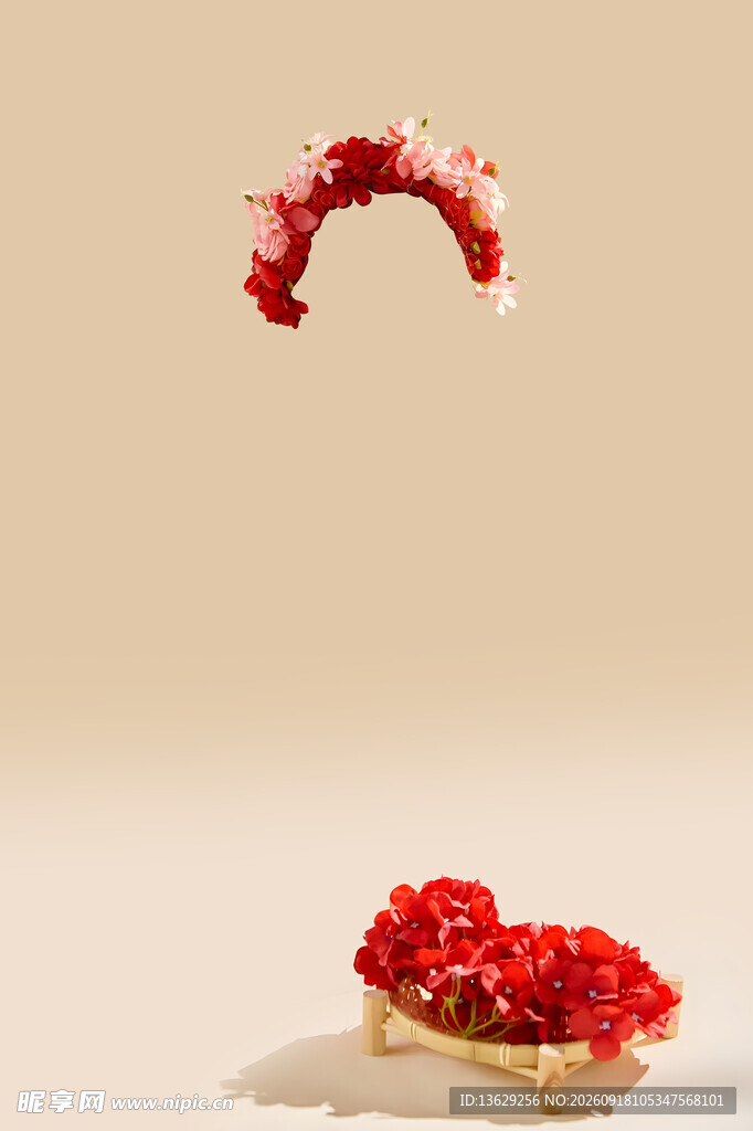 红色花卉
