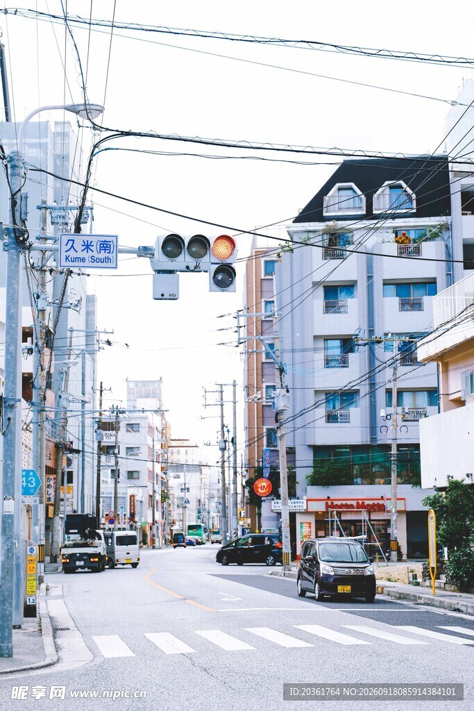 城市街道宁静街景画面