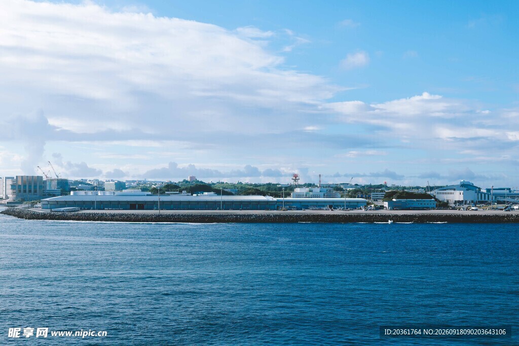 海滨城市美丽海景风光