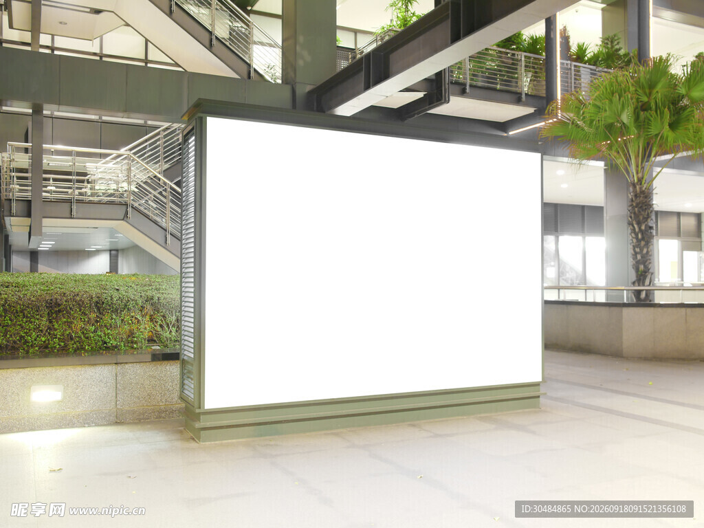 室内空白广告牌展示空间
