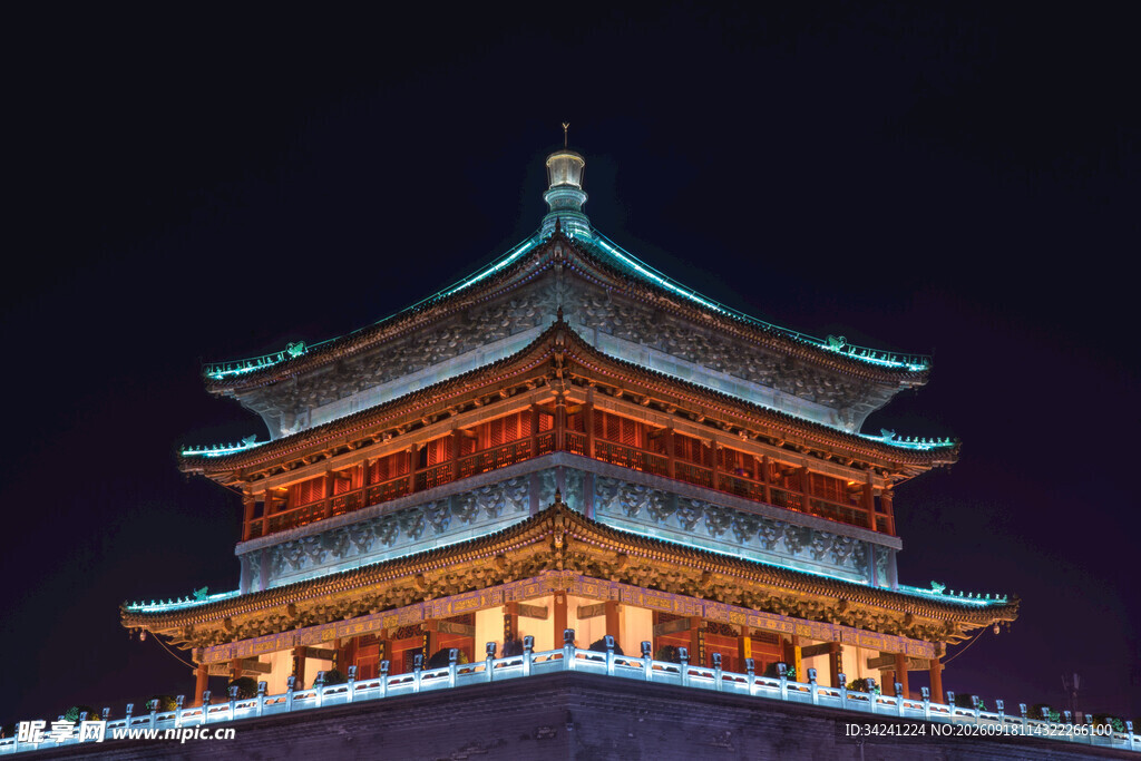 西安钟楼夜景