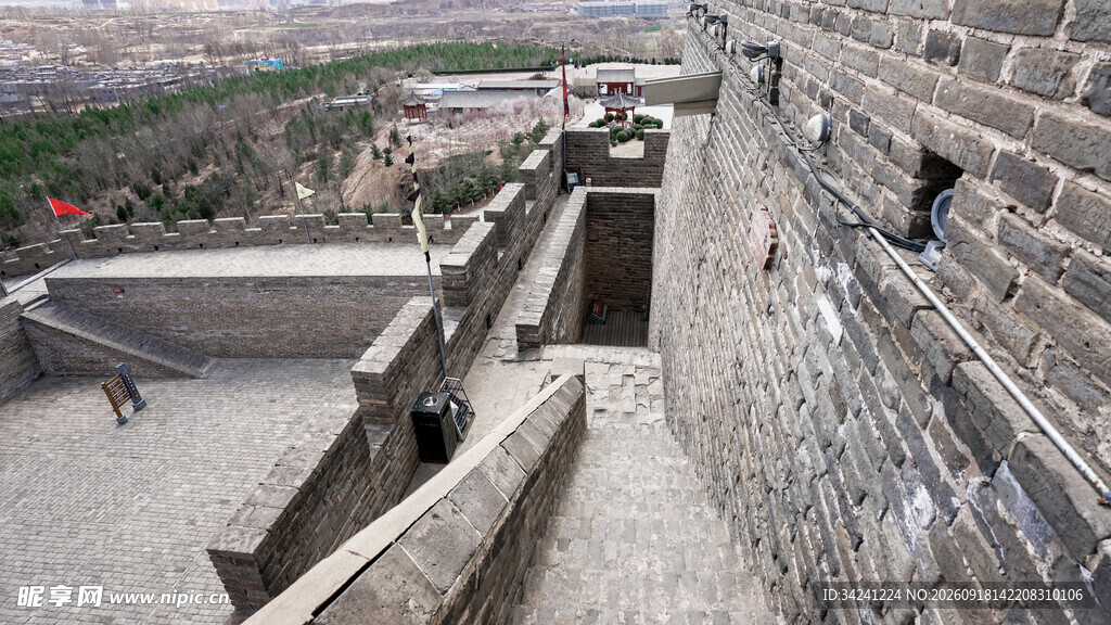 古老长城的壮观建筑风貌