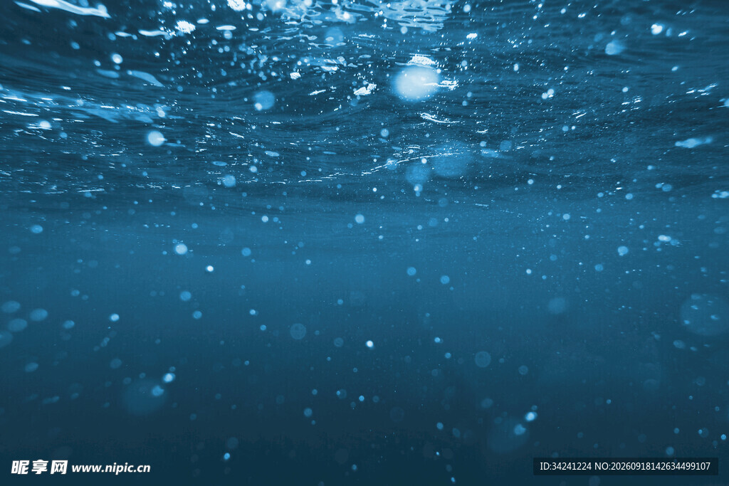 深海气泡梦幻景象