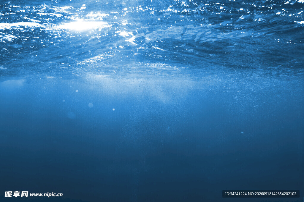 深海蓝色梦幻光影世界