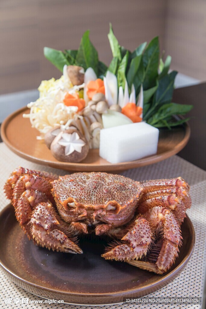 美味海鲜拼盘蟹与佳肴