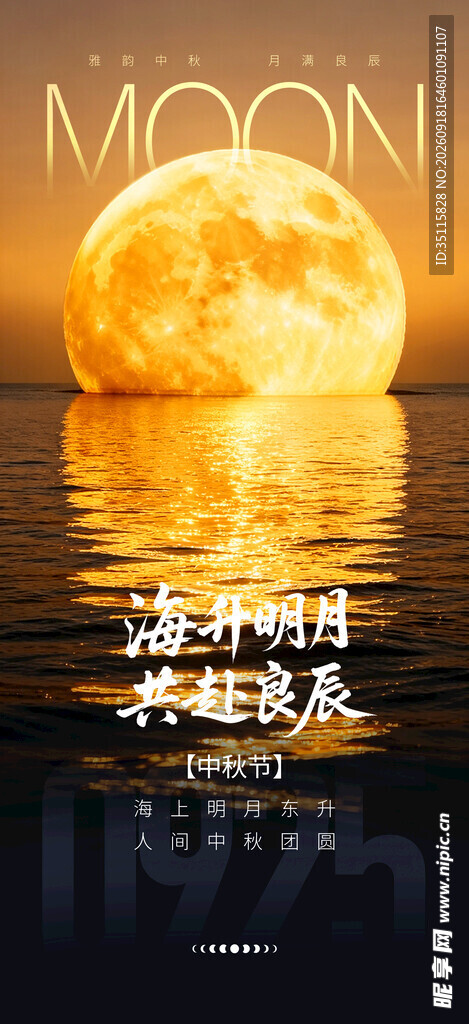 海上生明月唯美夜景图