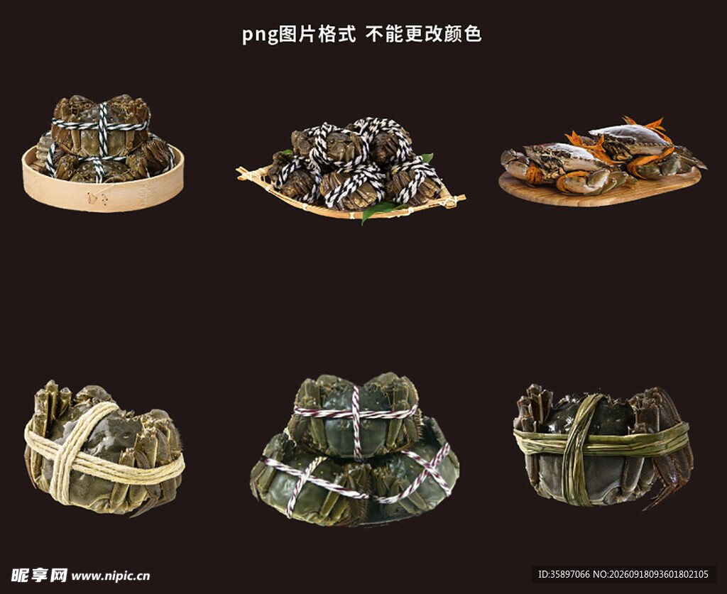 新鲜闸蟹素材