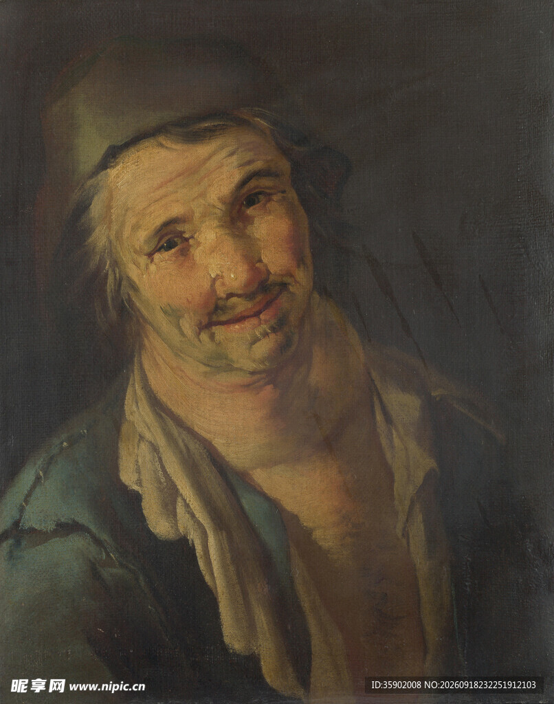 戴帽男子肖像画