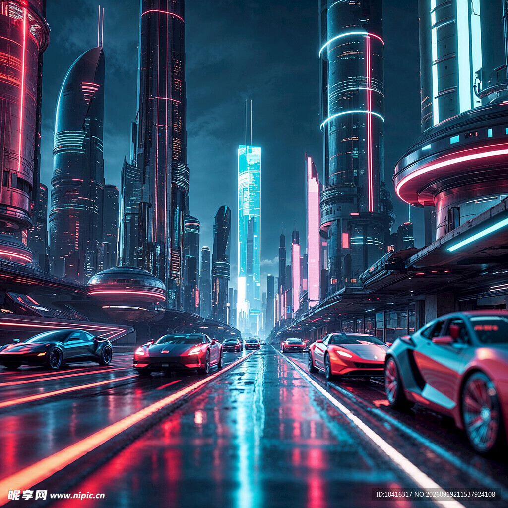 赛博城市车流