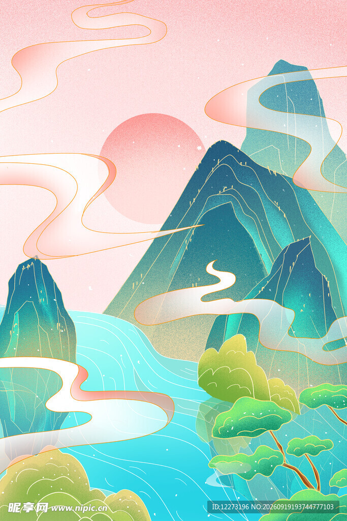 梦幻山水间的诗意风光