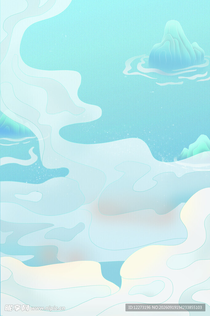 梦幻天空中的云朵景观