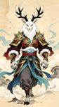 白鹿仙人图
