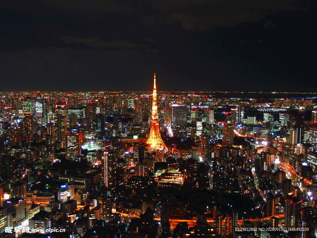 东京璀璨夜景俯瞰