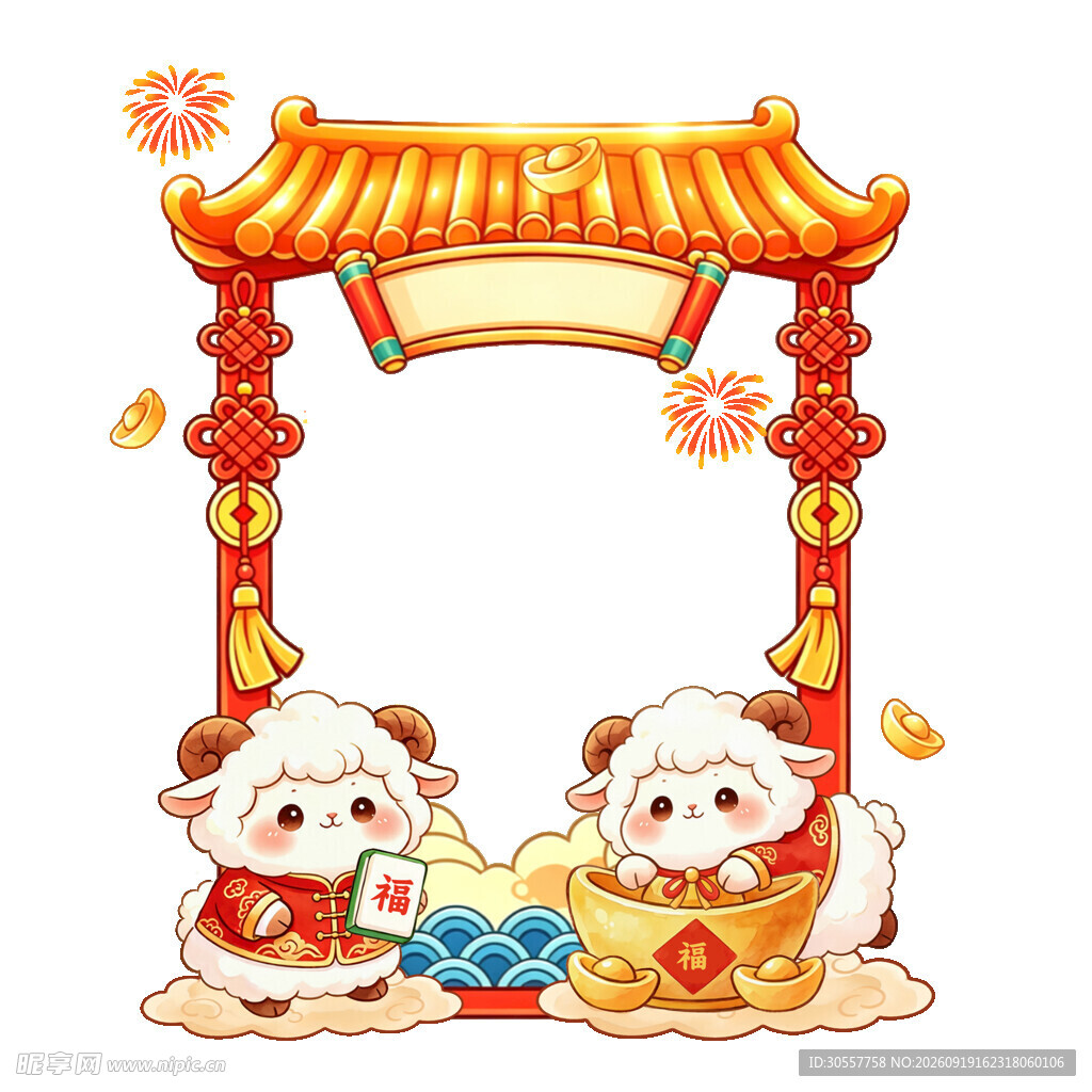 2027羊年新年活动边框