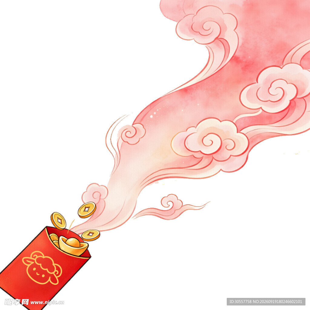 红包飘出祥瑞云