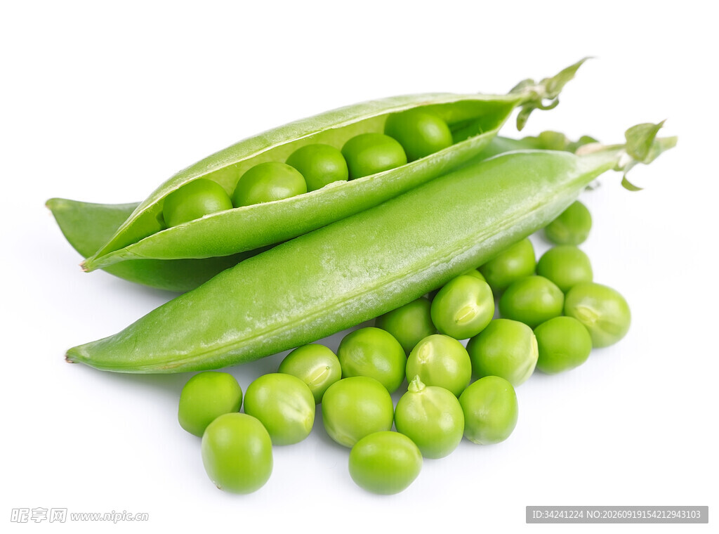 新鲜青豌豆饱满又翠绿