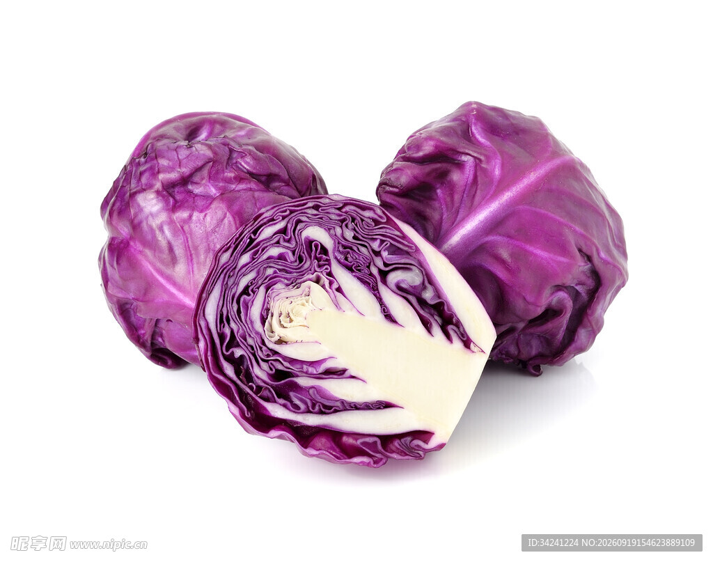 紫甘蓝蔬菜特写