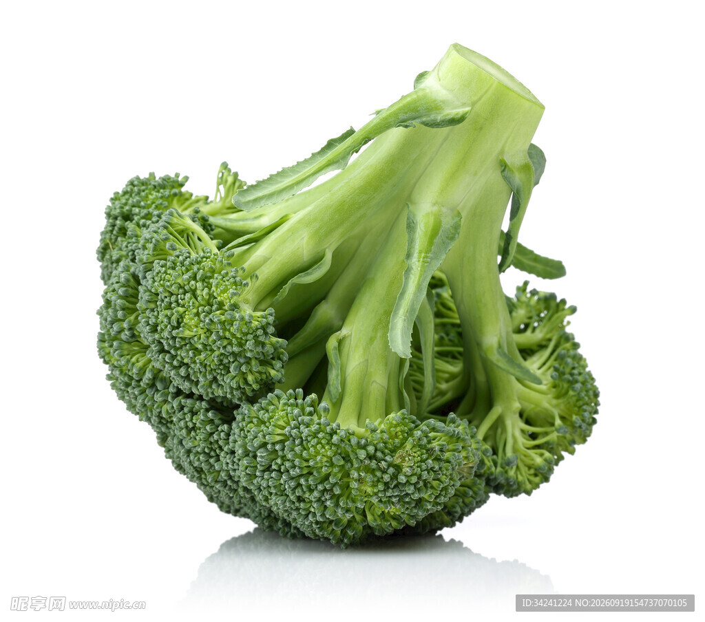 一颗新鲜的西兰花