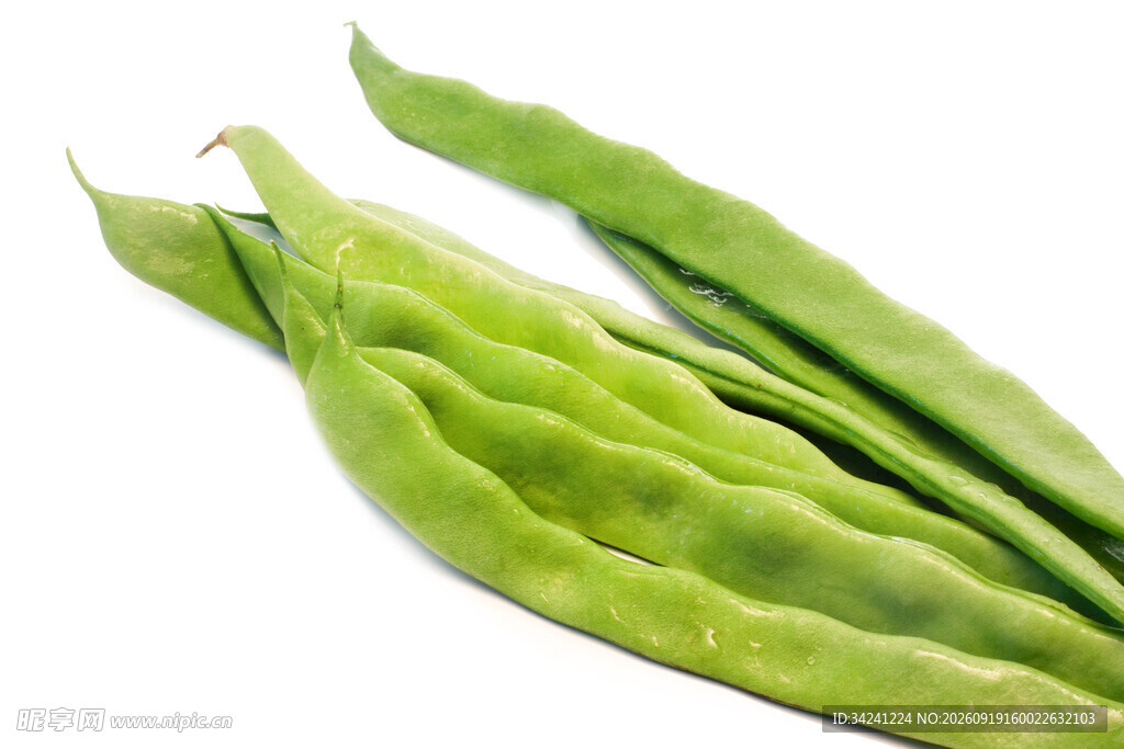 新鲜翠绿的扁豆角