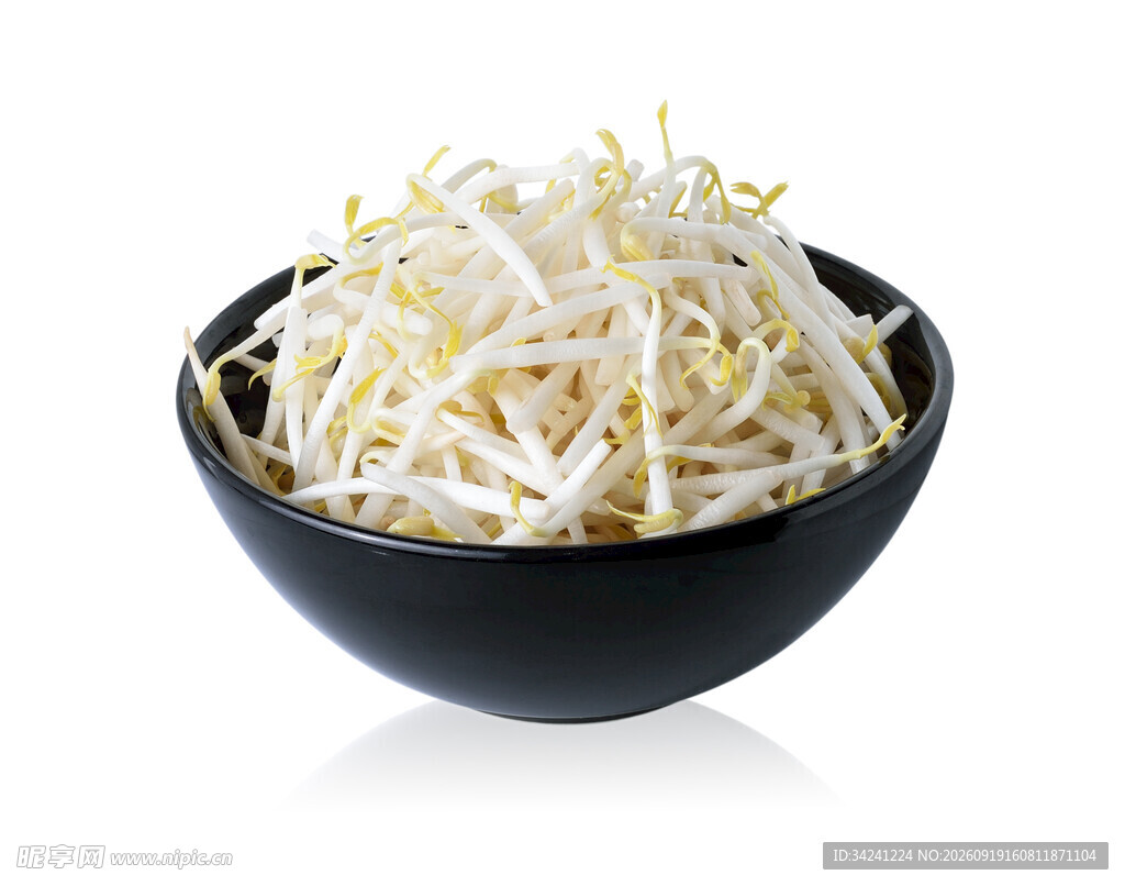 碗中鲜嫩豆芽