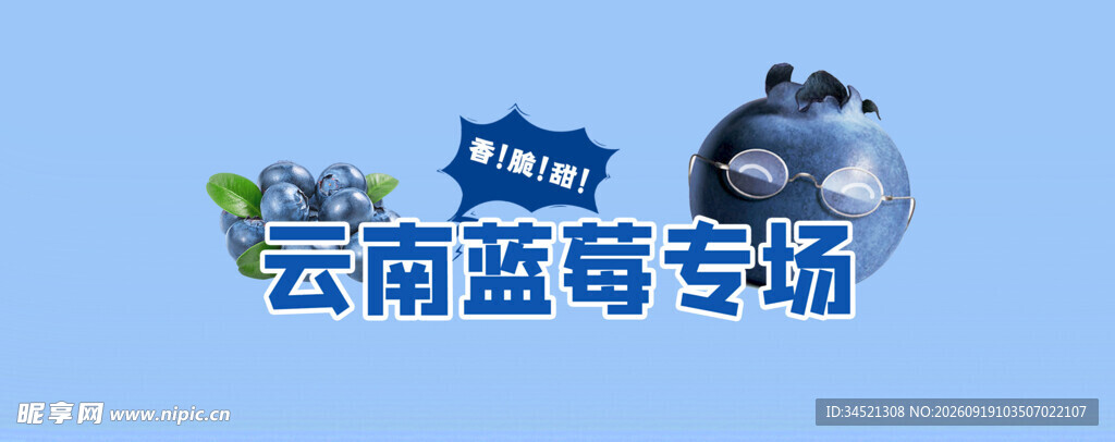 云南蓝莓专场宣传图