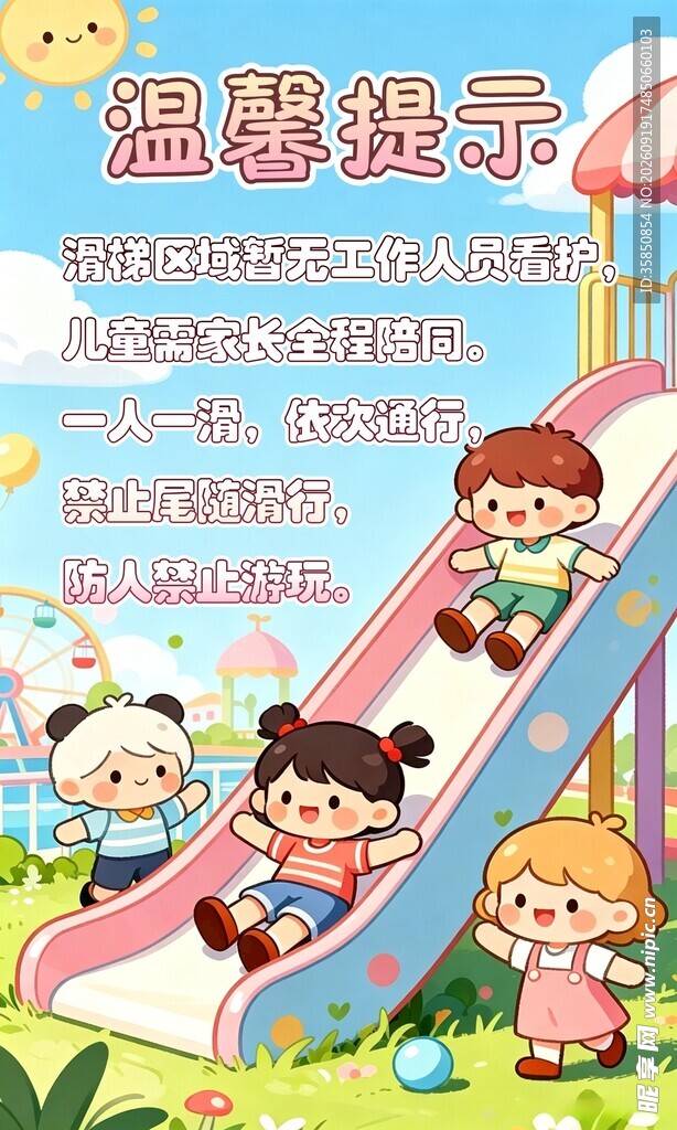 滑梯安全提示
