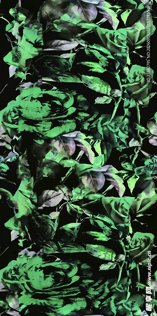 深绿繁茂植物叶片纹理